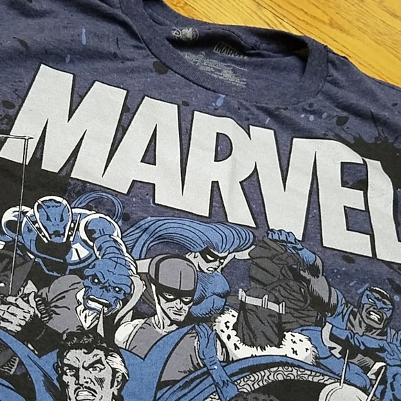 Mens 2XL Marvel Superhero T Shirt Black/Silver - Picture 2 of 4